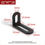 Connettori angolari a L in acciaio inox 32x47x19mm 2 pezzi
