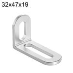 Connettori angolari a L in acciaio inox 32x47x19mm 2 pezzi