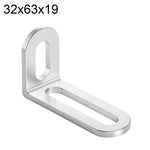 Connettori angolari a L in acciaio inox 32x47x19mm 2 pezzi