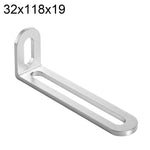 Connettori angolari a L in acciaio inox 32x47x19mm 2 pezzi