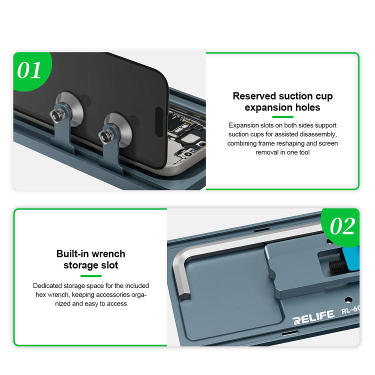 RELIFE RL-601PX Pro Strumento multifunzione bidirezionale per la correzione dell'inquadratura di telefoni cellulari