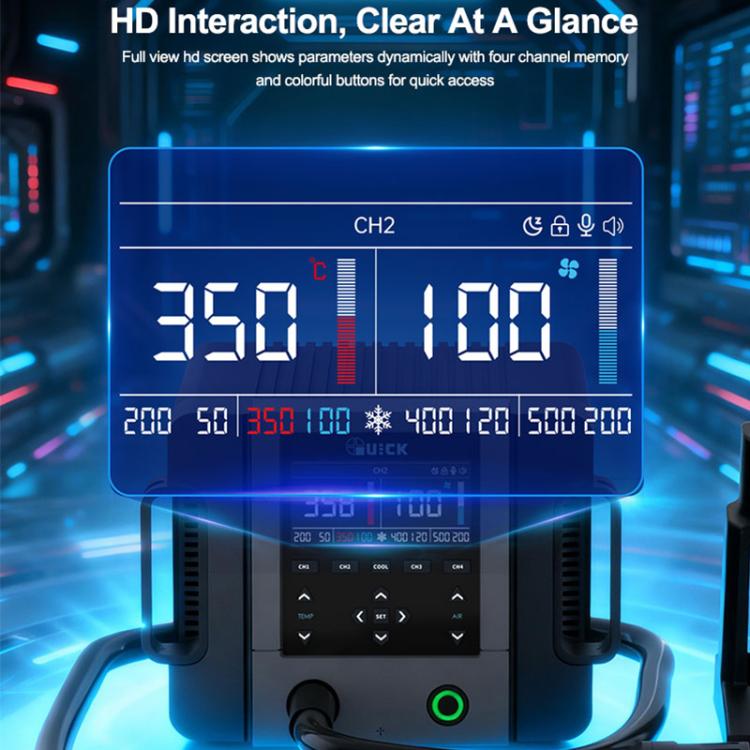 Stazione di rilavorazione ad aria calda intelligente QUICK 861 Pro Max 1300W, EU Plug, US Plug, UK Plug, AU Plug