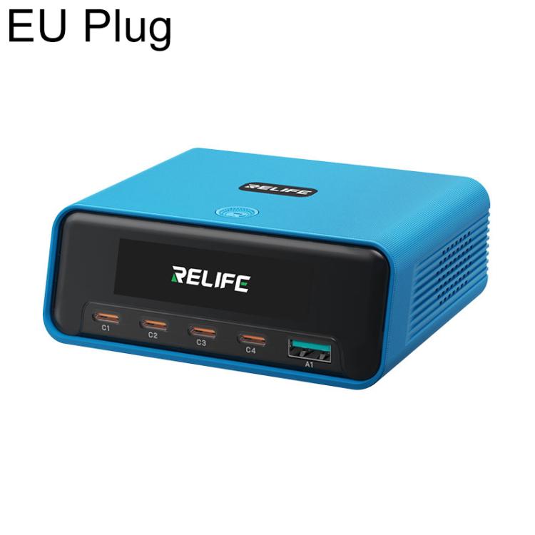 RELIFE Q8 Caricabatterie intelligente multiporta GaN da 165 W con display digitale, EU Plug, AU Plug, UK Plug, US Plug