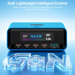 Caricabatterie intelligente multiporta GaN RELIFE Q8 165W con display digitale