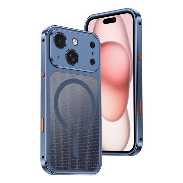 Custodia antiurto in metallo con fibbia magnetica per iPhone 16 Pro
