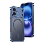 Custodia antiurto in metallo con fibbia magnetica per iPhone 16 Pro