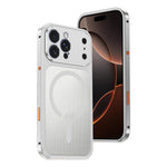 Custodia per telefono antiurto in metallo con fibbia magnetica di raffreddamento., For iPhone 18 Pro, For iPhone 18 Pro Max, For iPhone 17 Pro Max, For iPhone 17 Pro, For iPhone 17, For iPhone 16 Pro Max