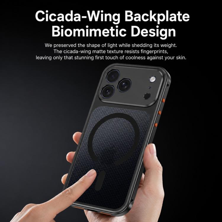 Custodia per telefono antiurto in metallo con fibbia magnetica di raffreddamento., For iPhone 18 Pro, For iPhone 18 Pro Max, For iPhone 17 Pro Max, For iPhone 17 Pro, For iPhone 17, For iPhone 16 Pro Max