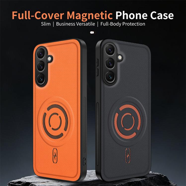 WANLONFENG Tech Fabric Texture Magnetic Hybrid PC TPU Phone Case, For Galaxy A57 5G, For Galaxy A37 5G, For Galaxy A27 5G, For Galaxy A17 4G / 5G