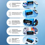 Caricabatterie digitale intelligente multiporta RELIFE Q6 da 70 W con display