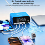 Caricabatterie digitale intelligente multiporta RELIFE Q6 da 70 W con display