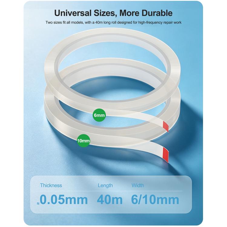 Nastro adesivo per la riparazione dello schermo del telefono RELIFE HX3, 6mm x 40m, 10mm x 40m