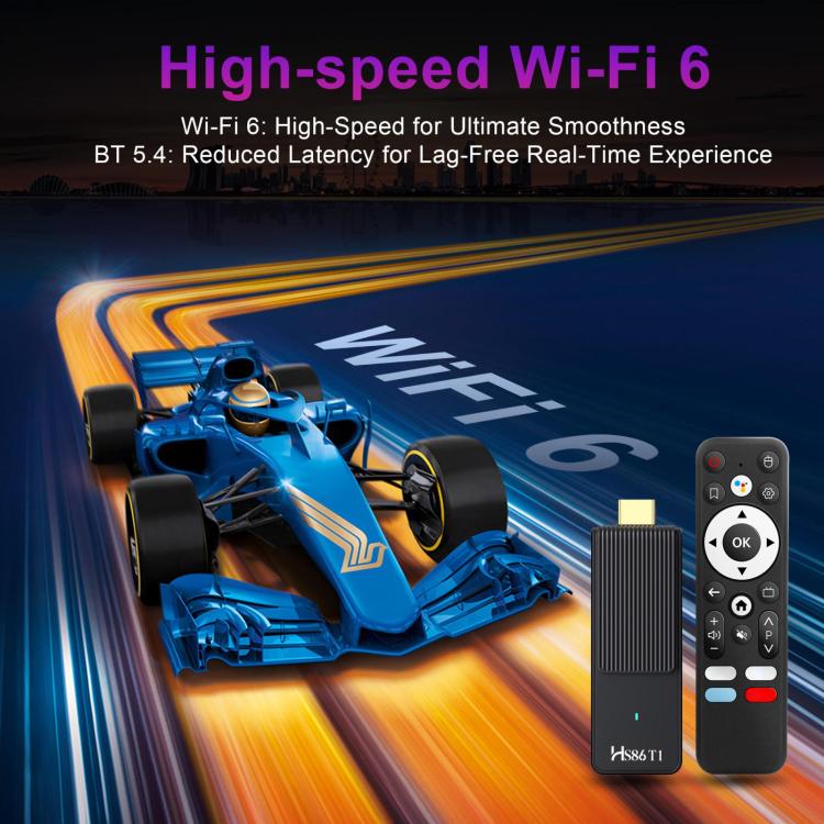 HS86 T1 Mini TV Stick Android 14 2GB+16GB con telecomando