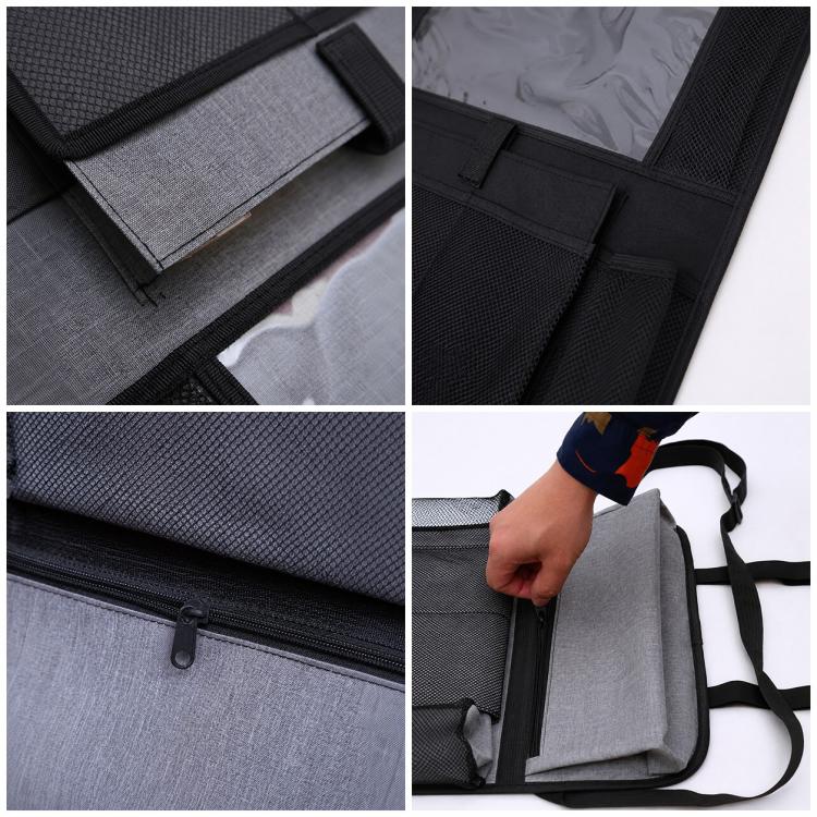 Borsa portaoggetti posteriore per schienale del seggiolino auto per bambini, anti-calci., 41 x 61 cm