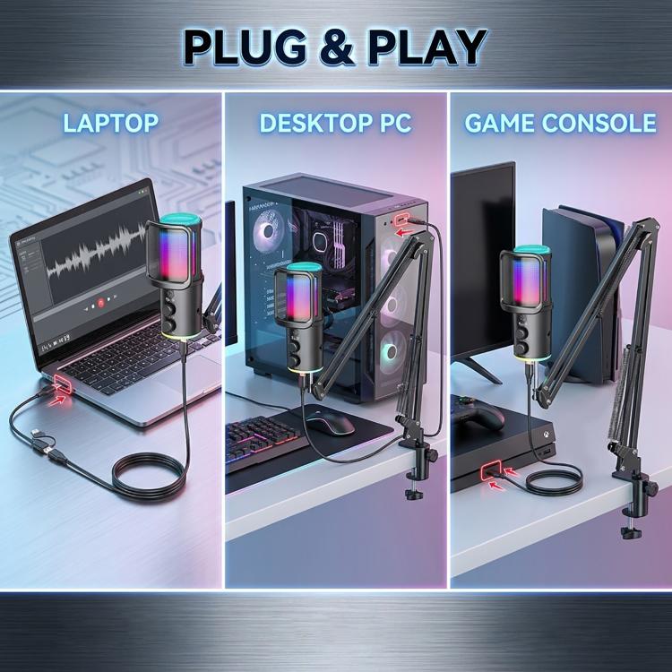 Microfono condensatore USB ONIKUMA M530 RGB gaming