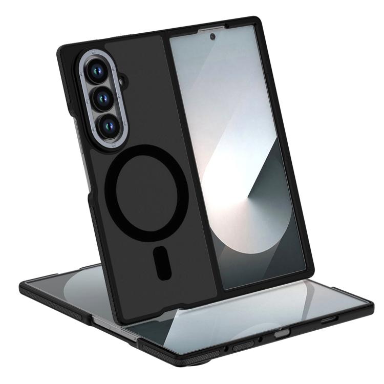 Custodia magnetica per telefono bicolore effetto pelle, For Galaxy Z Fold8 Ultra 5G