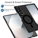 Custodia magnetica per telefono bicolore effetto pelle, For Galaxy Z Fold8 Ultra 5G