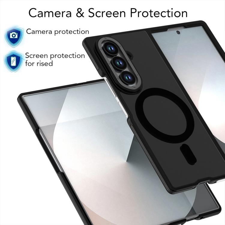 Custodia magnetica per telefono bicolore effetto pelle, For Galaxy Z Fold8 Ultra 5G