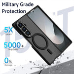 Custodia magnetica per telefono bicolore effetto pelle, For Galaxy Z Fold8 Ultra 5G