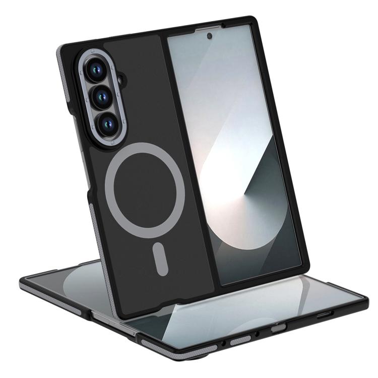 Custodia magnetica per telefono bicolore effetto pelle, For Galaxy Z Fold8 Ultra 5G
