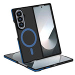 Custodia magnetica per telefono bicolore effetto pelle, For Galaxy Z Fold8 Ultra 5G
