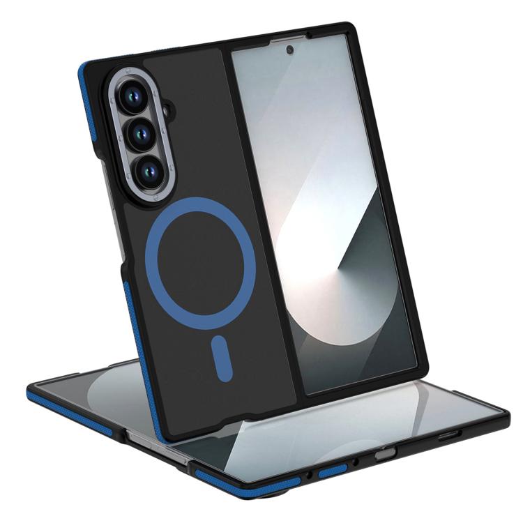 Custodia magnetica per telefono bicolore effetto pelle, For Galaxy Z Fold8 Ultra 5G