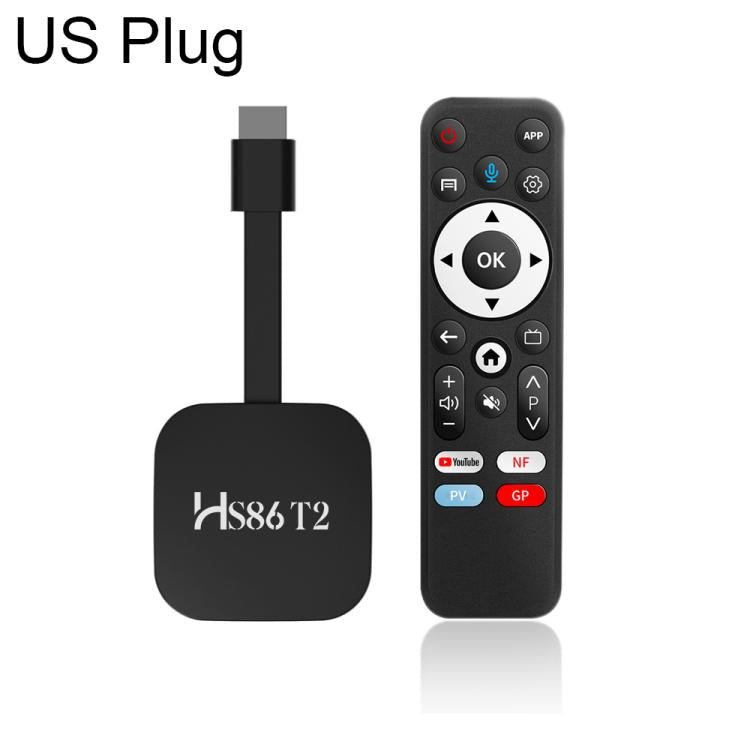 HS86 T2 Mini TV Stick HD Android 14 con telecomando, 2GB+16GB, RK3518 Cortex-A53 Quad-Core, EU Plug, US Plug, UK Plug, AU Plug