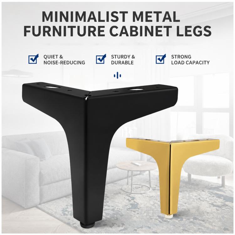 Gambe per mobili in metallo a tre punte 100-150mm