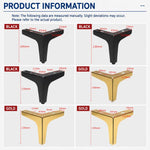 Gambe per mobili in metallo a tre punte 100-150mm
