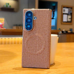 Custodia magnetica per telefono con doppia cerniera e texture in tessuto galvanizzato, For Galaxy Z Fold8 5G, For Galaxy Z Fold8 Ultra 5G, For Galaxy Z Fold7 / W26