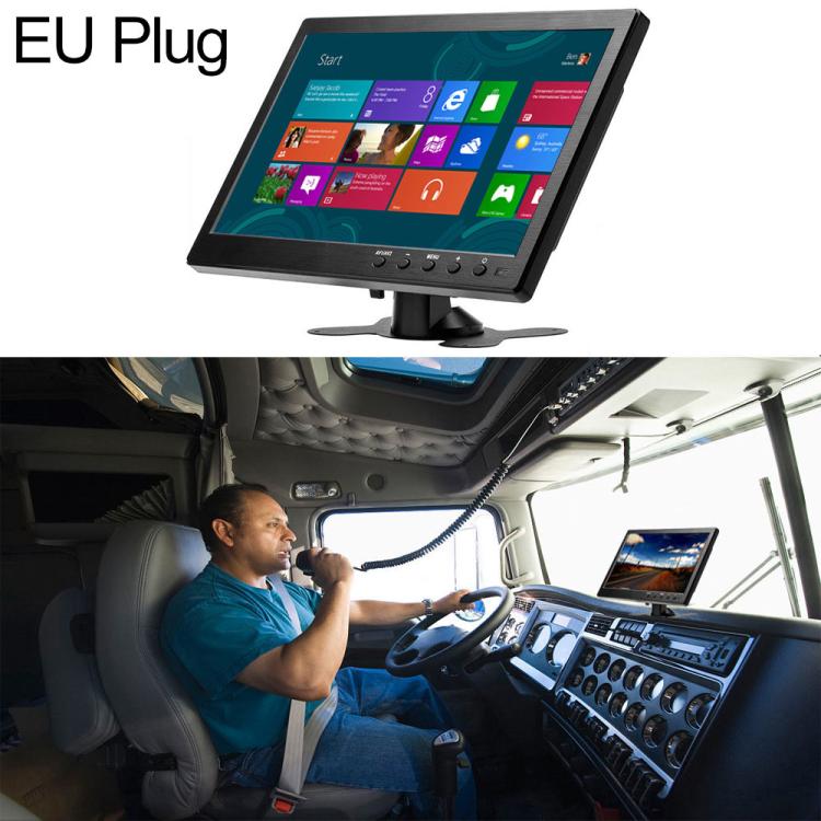 Telecamera di retromarcia con display HD da 10,1 pollici per auto, spina europea.