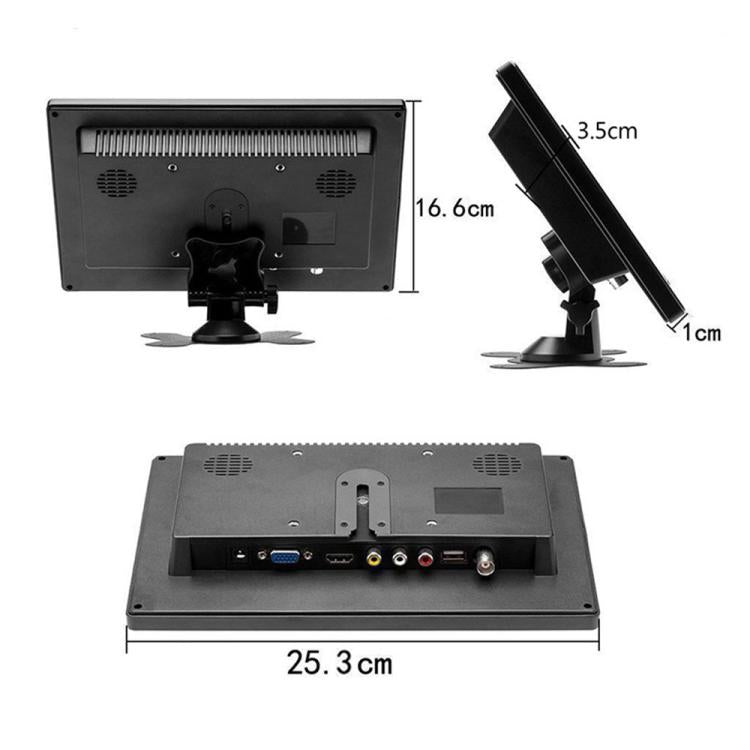 Telecamera di retromarcia con display HD da 10,1 pollici per auto, spina europea.