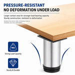 Gambe di supporto per mobili in acciaio inox spazzolato, ideali per divani e tavolini da caffè., 50mm, 60mm, 80mm, 100mm, 120mm, 150mm, 200mm, 250mm, 300mm, 350mm, 400mm, 450mm, 500mm
