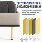Gambe di supporto metalliche dritte e affusolate per divani e tavolini da caffè., 10cm, 12cm, 15cm, 17cm, 20cm, 25cm, 30cm
