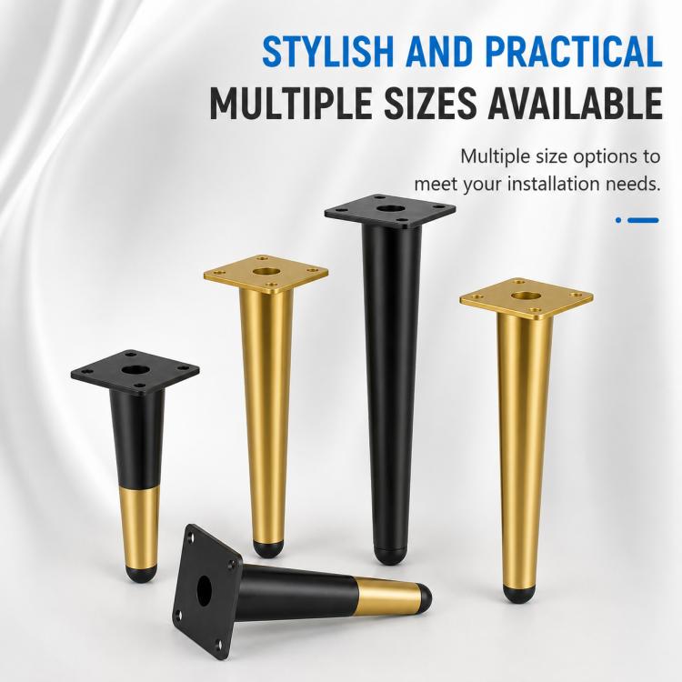 Gambe di supporto metalliche dritte e affusolate per divani e tavolini da caffè., 10cm, 12cm, 15cm, 17cm, 20cm, 25cm, 30cm