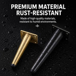 Gambe di supporto metalliche dritte e affusolate per divani e tavolini da caffè., 10cm, 12cm, 15cm, 17cm, 20cm, 25cm, 30cm