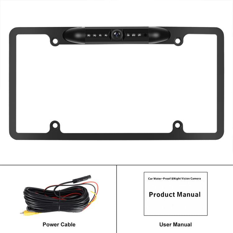 Cornice portatarga standard USA impermeabile HD a infrarossi per auto con visione notturna