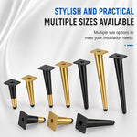 Gambe di supporto angolate e affusolate in metallo per divani e tavolini da caffè, 10cm, 12cm, 15cm, 17cm, 20cm, 25cm, 30cm