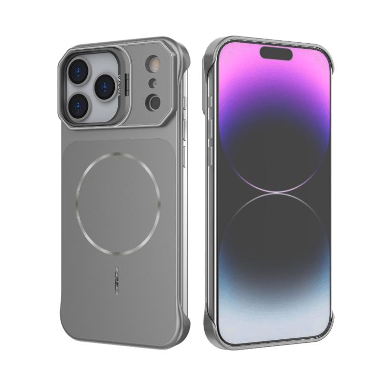 Custodia magnetica in PC senza cornice a copertura parziale per iPhone 18 Pro e