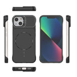 Custodia magnetica in PC senza cornice a copertura parziale per iPhone 13