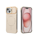 Custodia magnetica in PC senza cornice a copertura parziale per iPhone 15 Pro
