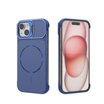 Custodia magnetica in PC senza cornice a copertura parziale per iPhone 15 Pro