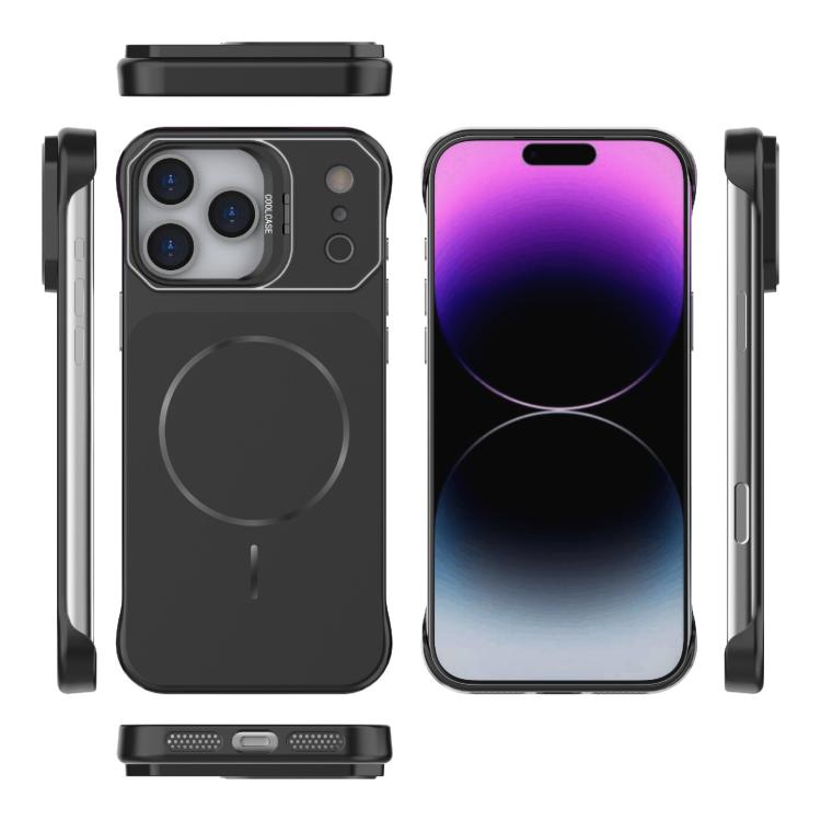 Custodia magnetica in PC senza cornice a copertura parziale per iPhone 18 Pro e