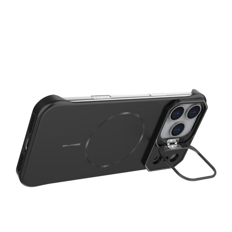 Custodia magnetica in PC senza cornice a copertura parziale per iPhone 18 Pro e