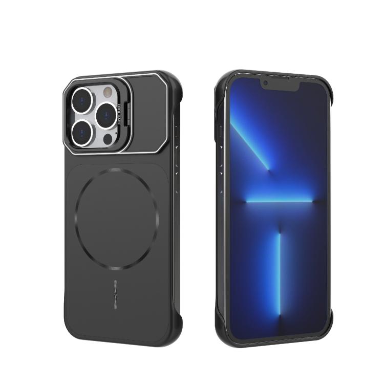 Custodia magnetica in PC senza cornice a copertura parziale per iPhone 14 Pro e
