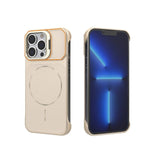 Custodia magnetica in PC senza cornice a copertura parziale per iPhone 14 Pro e