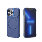 Custodia magnetica in PC senza cornice a copertura parziale per iPhone 14 Pro e