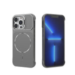 Custodia magnetica in PC senza cornice a copertura parziale per iPhone 14 Pro e
