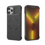 Custodia magnetica in PC senza cornice a copertura parziale per iPhone 14 Pro e
