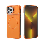 Custodia magnetica in PC senza cornice a copertura parziale per iPhone 14 Pro e